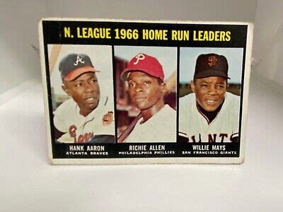 Hank Aaron Willie Mays Topps Nl Home Run Leaders Baseball Card