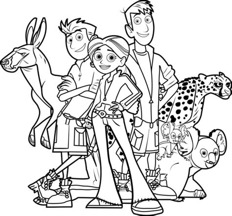 Irmãos Kratts Para Colorir - Desenhos de Wild Kratts para Colorir