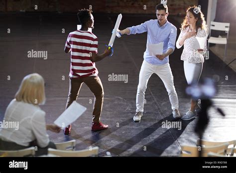 Scene of sword fighting Stock Photo - Alamy