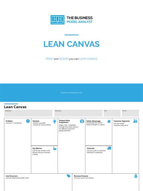 Lean Canvas Template Updated Wu6imu | PDF | Business | Computing