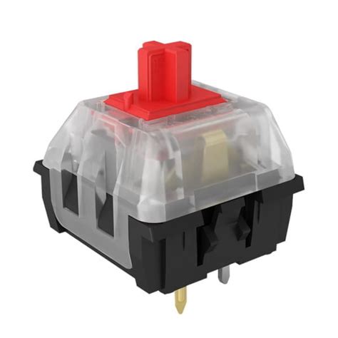 Kailh Rgb Red Switches Linear 45g Plate Mount Keybumps