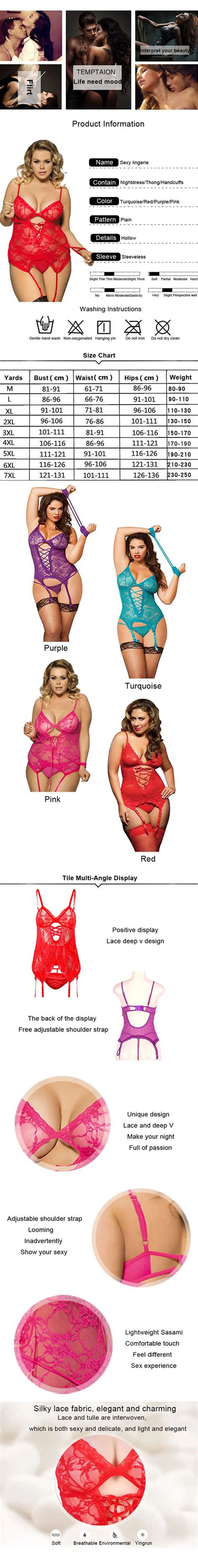 Shop Our Plus Size Lace Sexy Lingerie Nighties Transparent Eco Friendly