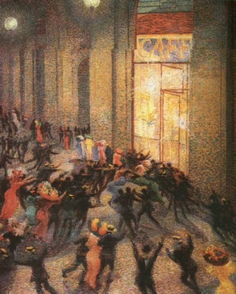 Riot In The Galleria Milan Italy By Umberto Boccioni Artchive