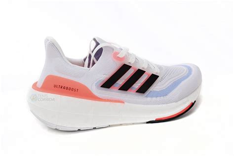 T Nis Adidas Ultraboost Light Feminino Branco Azul E Laranja