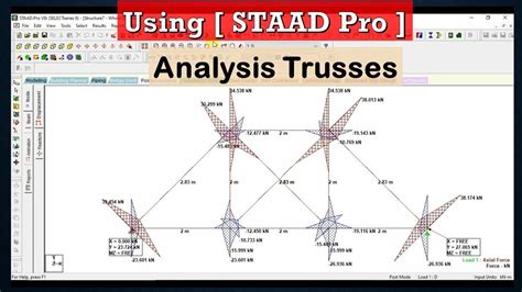 Analysis Trusses Using Staad Pro Software Tutorial Youtube