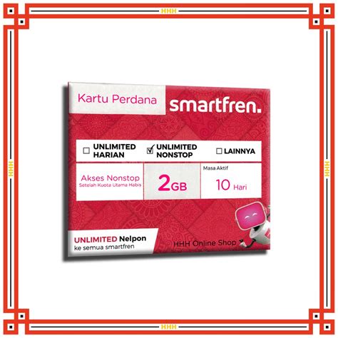 Jual Kartu Perdana Smartfren Unlimited Nonstop Gb Shopee Indonesia