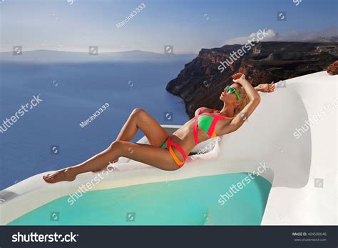 Sexy Woman Bikini On Suntanned Slim Stock Photo 404500048 Shutterstock