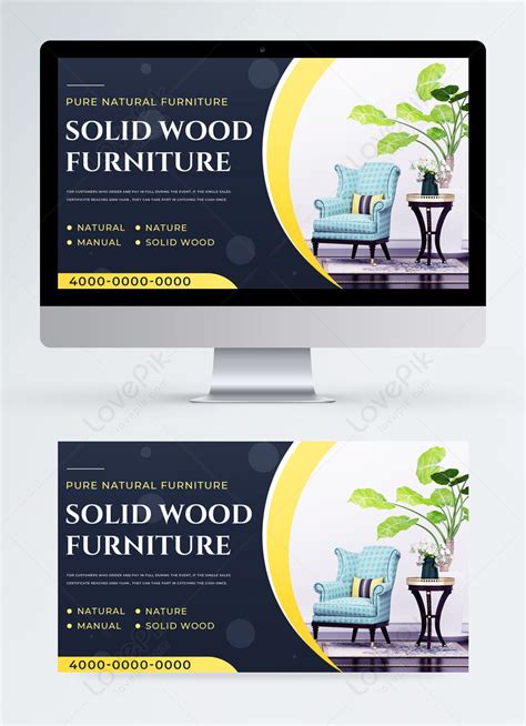 Dark Blue Furniture Sales Promotion Banner Template Imagepicture Free