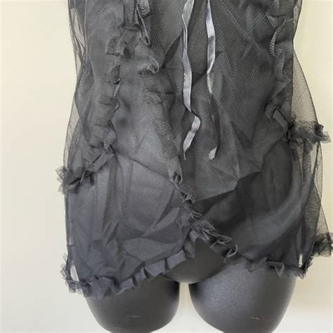 Intimates Sleepwear Nwot Lace Babydoll Camisole Sheer Lingerie Poshmark
