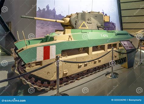 Vintage Matilda Tank At Royal Tank Museum In Jordan Editorial Image