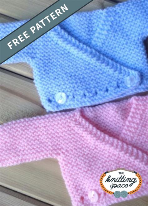 Crossover Knitted Baby Cardigan FREE Knitting Pattern