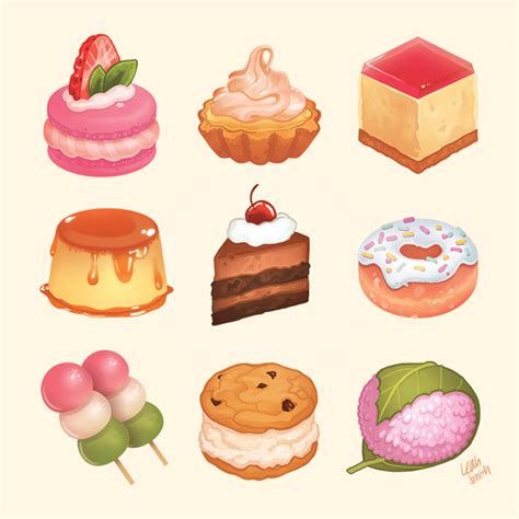 Desserts by leahmsmith on @DeviantArt | Thức ăn, Quà vặt, Anime