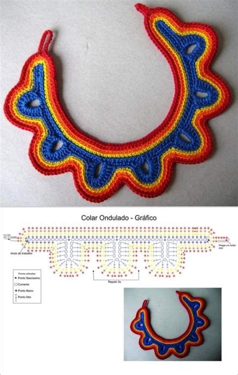 Pin by Marlene Dellazeri on ACESSÓRIOS Crochet collar pattern