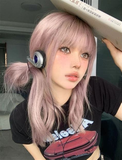 Pin By V4mpk On Ulzzazang ⚘️ Light Pink Hair Hair Inspiration Hair