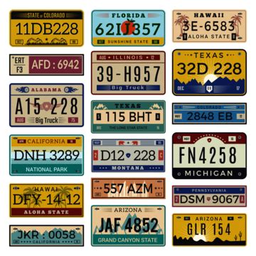 License Plate PNG Transparent Images Free Download | Vector Files | Pngtree