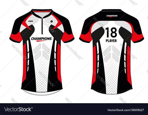 Sports Jersey T Shirt Design Concept Royalty Free Vector