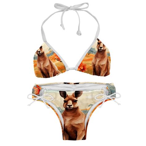 Kangaroo Stylish Bikini Set With Detachable Sponge And Adjustable Strap