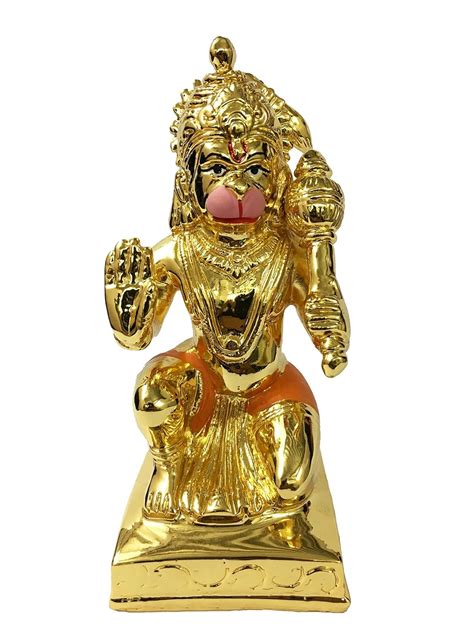 Chintamani Arts Gold Plated Divine Hanuman Idols Car Dashboard Idols