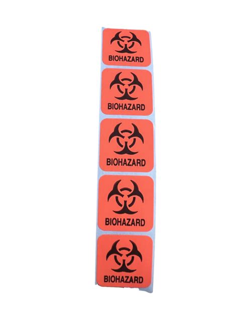 5 Biohazard Labels for Secondary Containment (1″H x 1″W) – Stanford ...