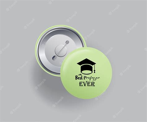 Premium Vector Button Badge Or Pinback Design With Vector