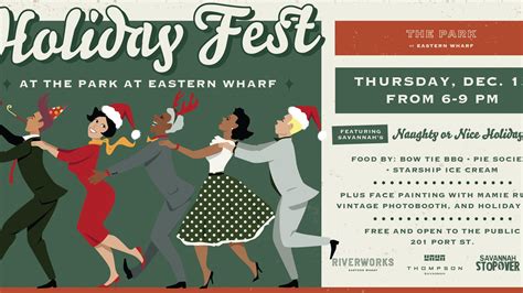 Savannah GA holiday events: Holiday Fest at the Park at Eastern Wharf