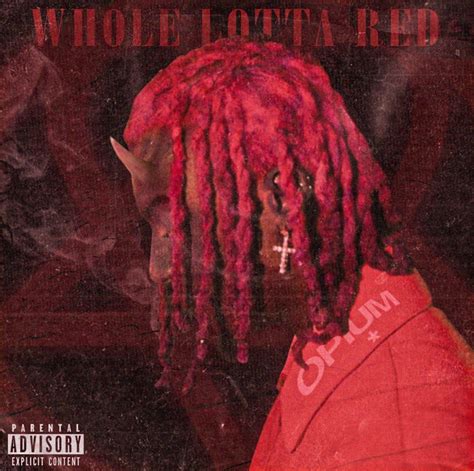 Playboi carti whole lotta red art | Red aesthetic, Red hair, Hair