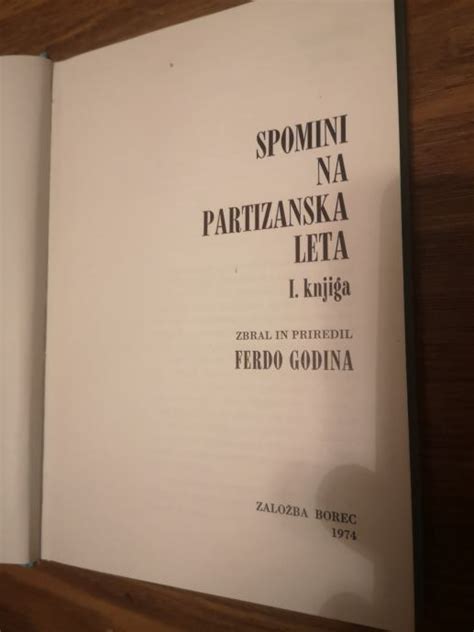 Spomini Na Partizanska Leta Godina