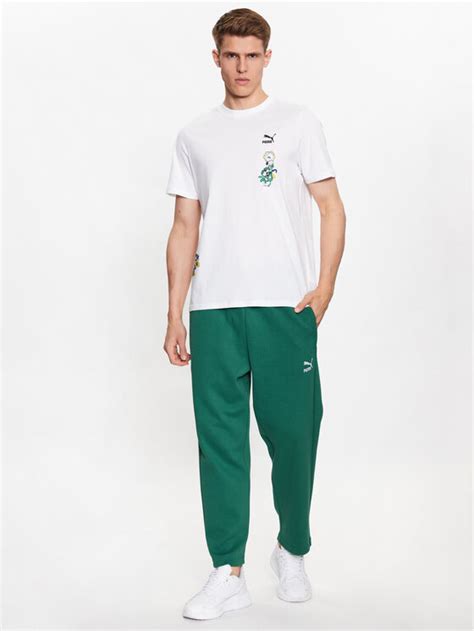 Puma Долнище анцуг T7 538199 Зелен Regular Fit Modivobg