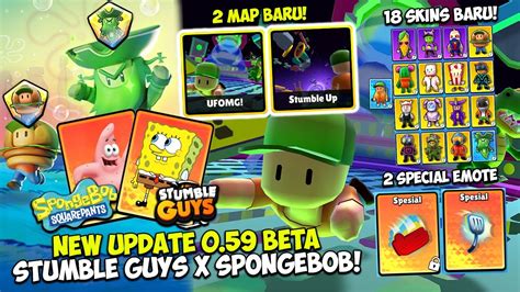 New Big Update Beta Stumble Guys Collab Spongebob Map Baru