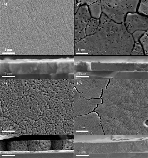 FESEM Images Of The Top Surface And Brittle Fracture Cross Section Of