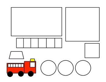 Fire Truck Shape Template - Card Template