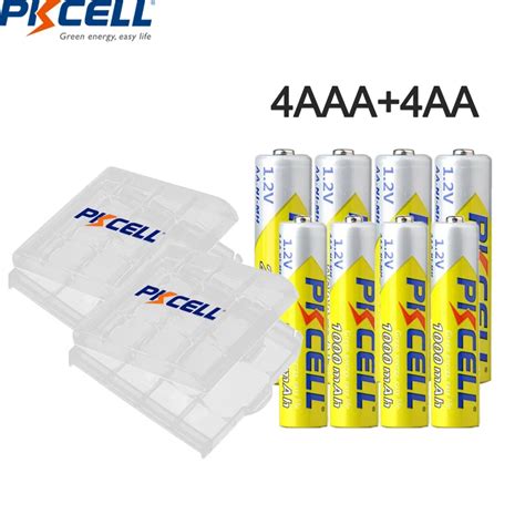 Pkcell Pcs Mah Aa Rechargeable Batteries Pcs Aaa Batteries