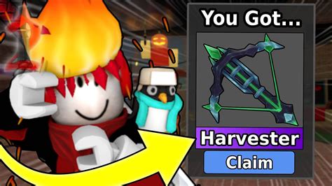 I Got Harvester In The Mm2 Halloween Update Youtube