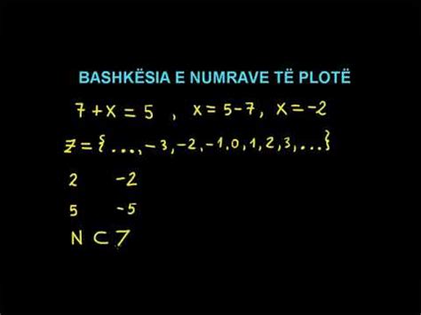 2 Matematika Klasa 9 Mesimi 2 Bashkësia e numrave të plotë YouTube