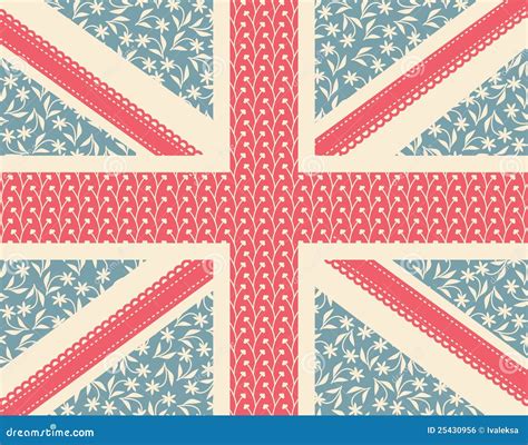 Floral Union Jack Stock Vector Illustration Of Chic 25430956