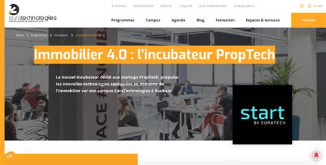 Proptech L Incubateur Euratechnologies Lance Son Programme Prop Rty