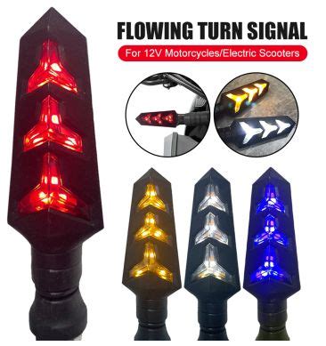 Rf Newest Motorcycle Led Turn Signals Flowing Water Blinker