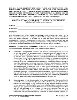 Fillable Online Multistate Riders And Addenda Form 3736 PDF Fannie