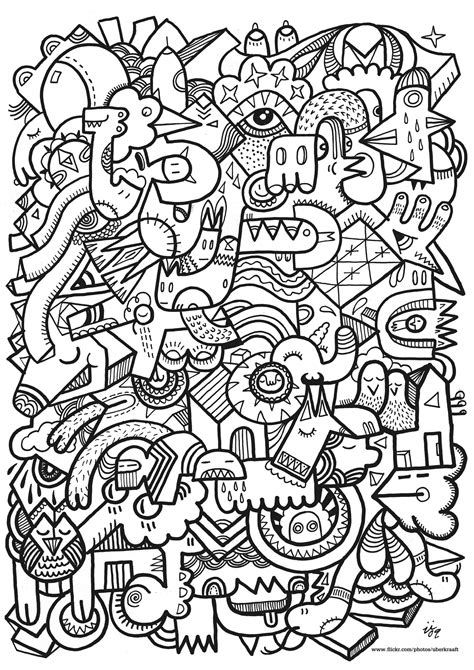 Doodle Art Doodling 16 Coloring For Grown Ups The Adult Activity Book By Ryan Hunter