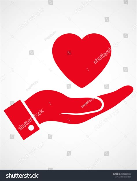 Heart Hand Symbol Love Vector Illustration Stock Vector Royalty Free