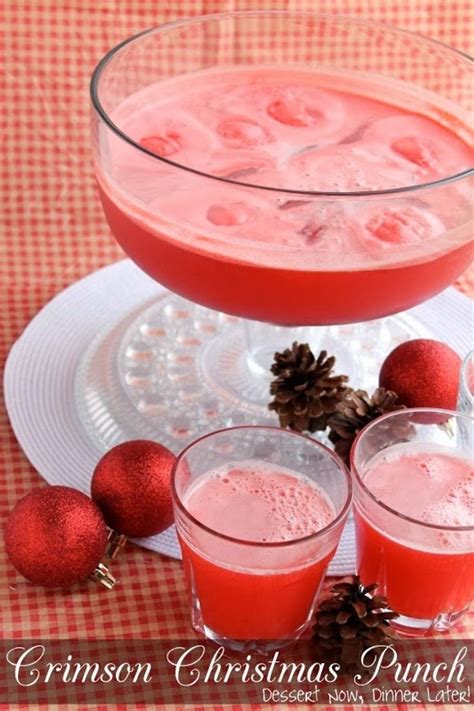 Crimson Christmas Punch Recipe Punch Recipes Christmas Food