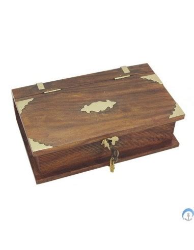 Caja Libro De Madera Con Llave