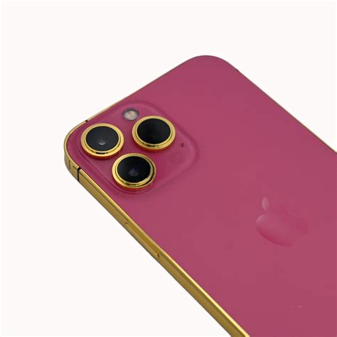 PINK IPHONE 13 PRO MAX 1TB WITH 24KT GOLD – Paris Rose Gold