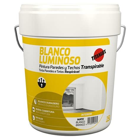 Titanlux Pintura Para Paredes Blanco Luminoso Blanco Luminoso 15 L