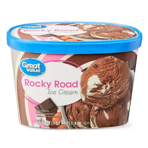 Great Value Rocky Road Ice Cream 48 Oz