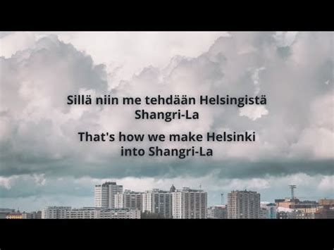 Paleface Helsinki Shangri La Finnish English Lyrics YouTube