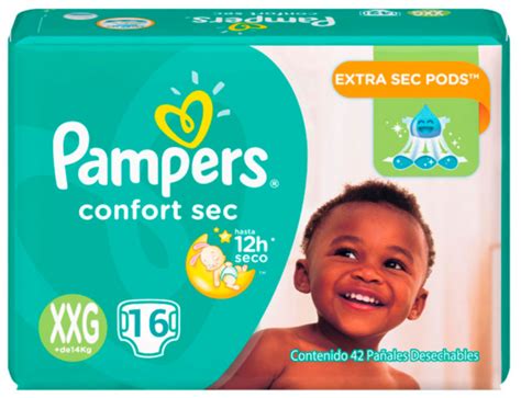 Pañal Pampers Confort Sec Xxg 16 Enpañalescl