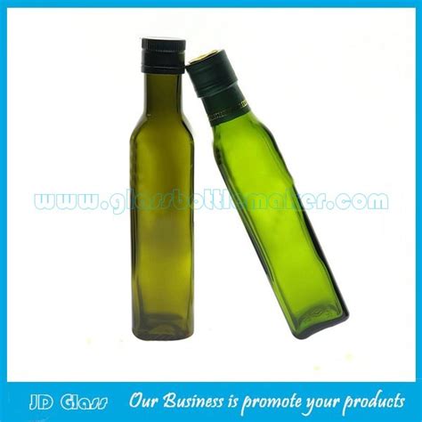 Marasca Antique Green Olive Oil Glass Bottle