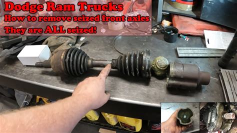 How To Remove Seized Front CV Axles On Dodge Ram Trucks Easy Trick No