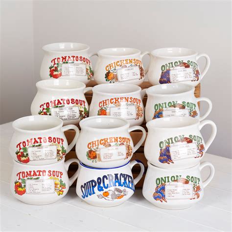 Vintage Soup Mugs Etsy